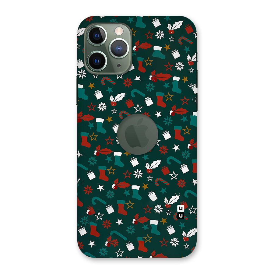 Christmas Pattern Design Back Case for iPhone 11 Pro Logo  Cut