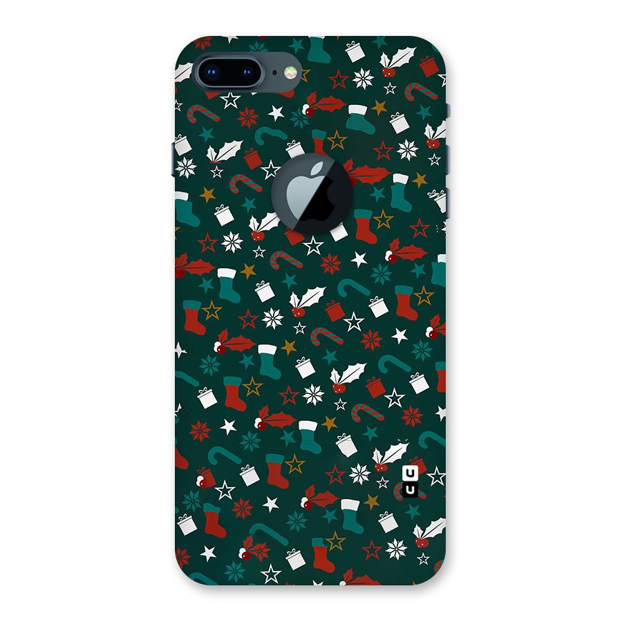 Christmas Pattern Design Back Case for iPhone 7 Plus Logo Cut