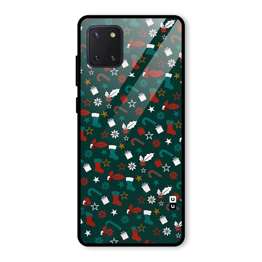 Christmas Pattern Design Glass Back Case for Galaxy Note 10 Lite
