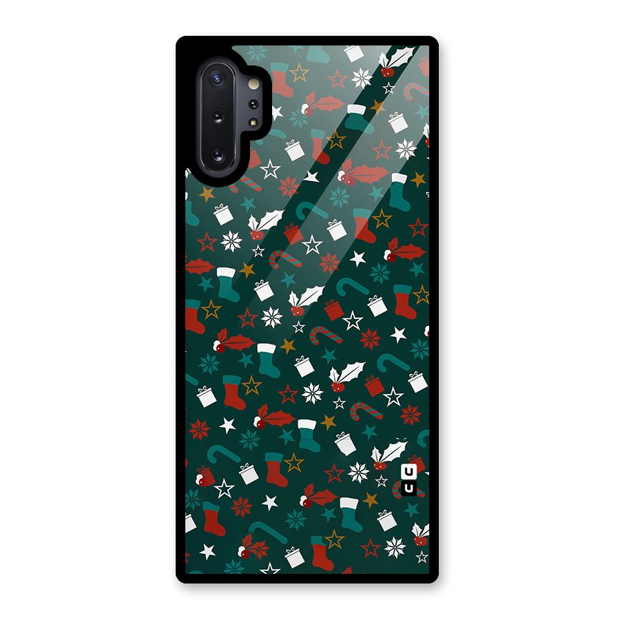 Christmas Pattern Design Glass Back Case for Galaxy Note 10 Plus