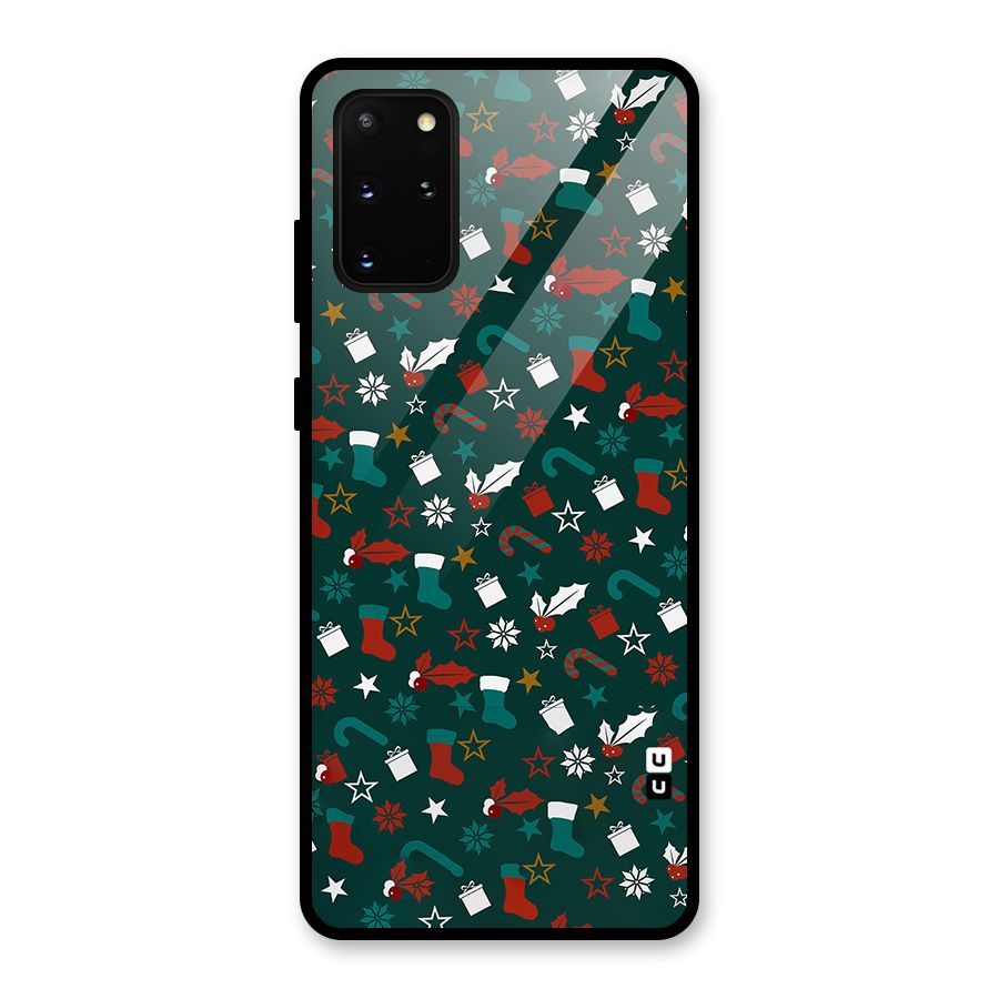Christmas Pattern Design Glass Back Case for Galaxy S20 Plus
