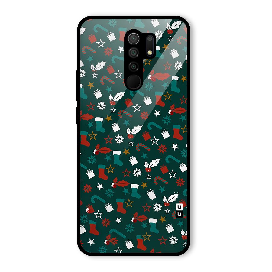 Christmas Pattern Design Glass Back Case for Poco M2