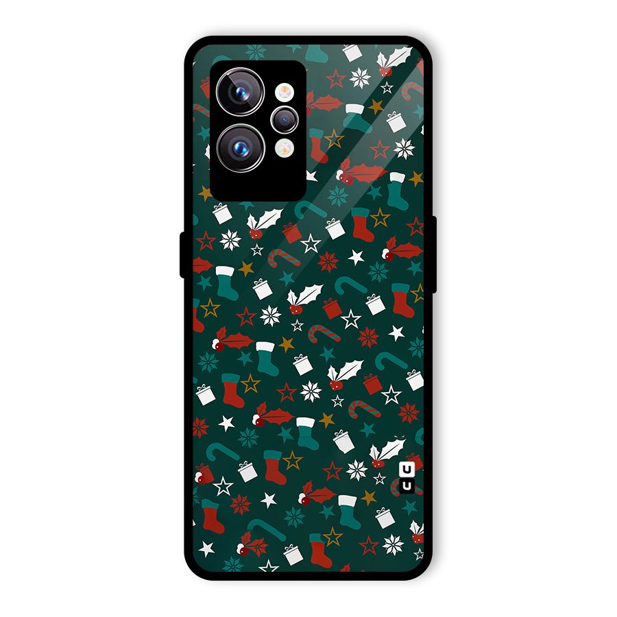 Christmas Pattern Design Glass Back Case for Realme GT2 Pro