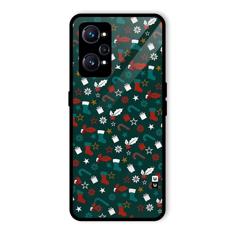 Christmas Pattern Design Glass Back Case for Realme GT Neo2
