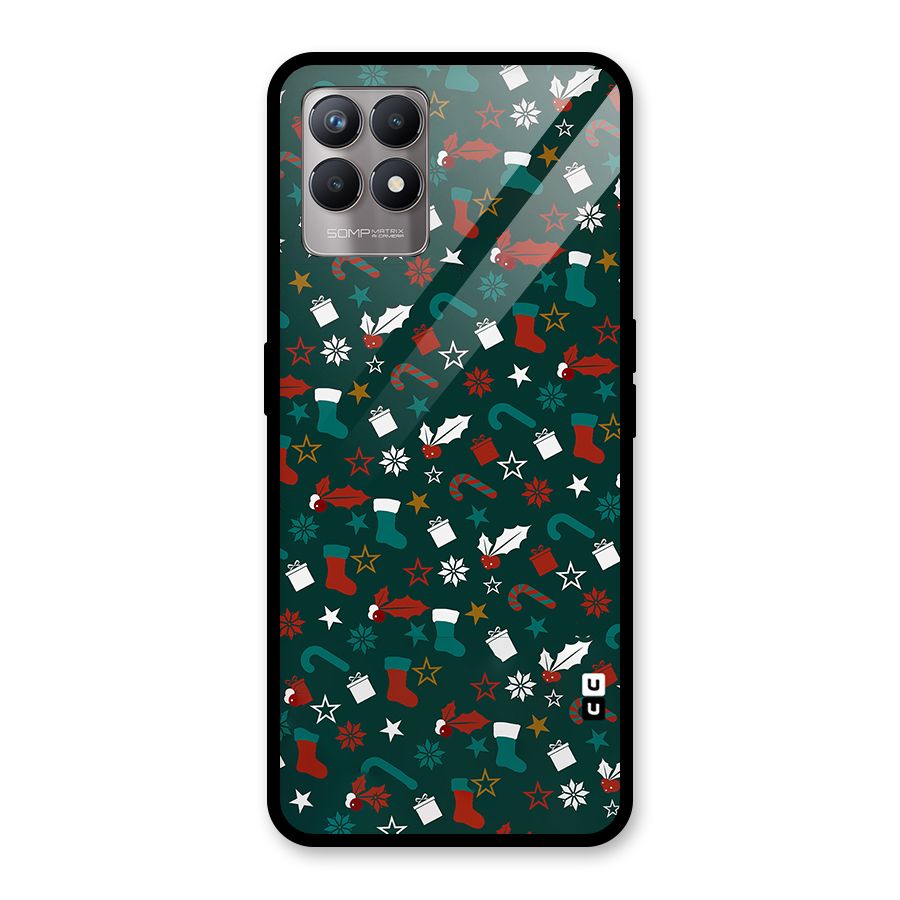 Christmas Pattern Design Glass Back Case for Realme Narzo 50