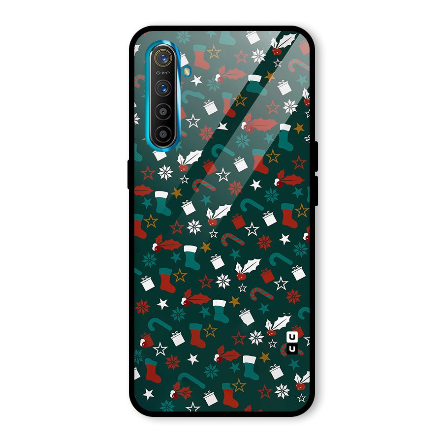 Christmas Pattern Design Glass Back Case for Realme X2