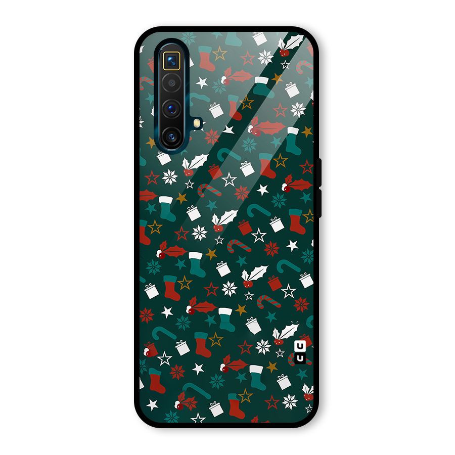 Christmas Pattern Design Glass Back Case for Realme X3 SuperZoom