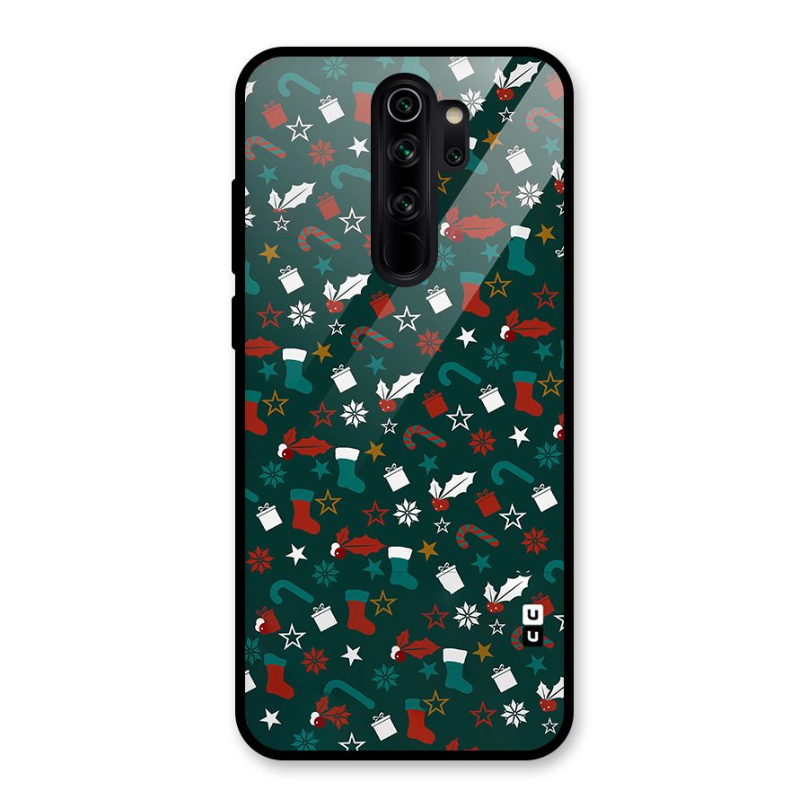 Christmas Pattern Design Glass Back Case for Redmi Note 8 Pro