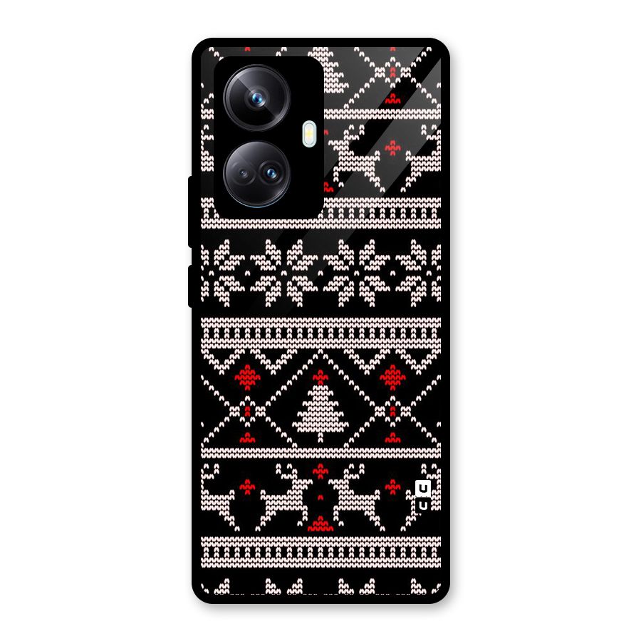 Christmas Seamless Aztec Glass Back Case for Realme 10 Pro Plus