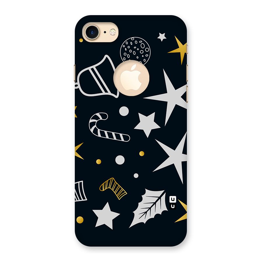 Christmas Special Pattern Back Case for iPhone 7 Logo Cut