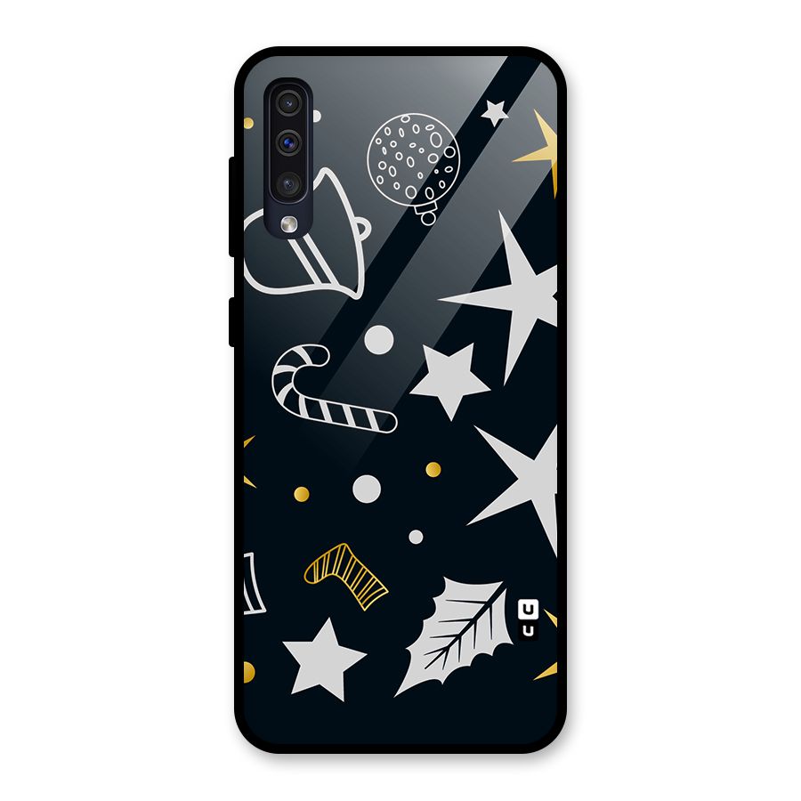 Christmas Special Pattern Glass Back Case for Galaxy A30s