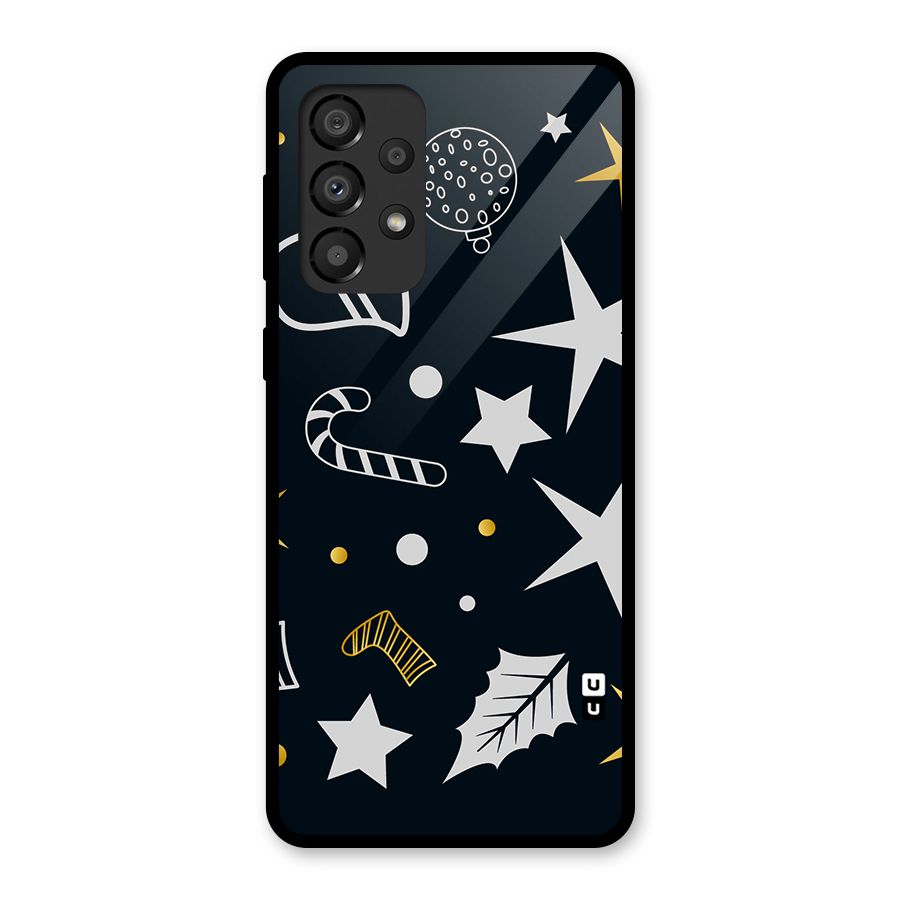 Christmas Special Pattern Glass Back Case for Galaxy A33 5G