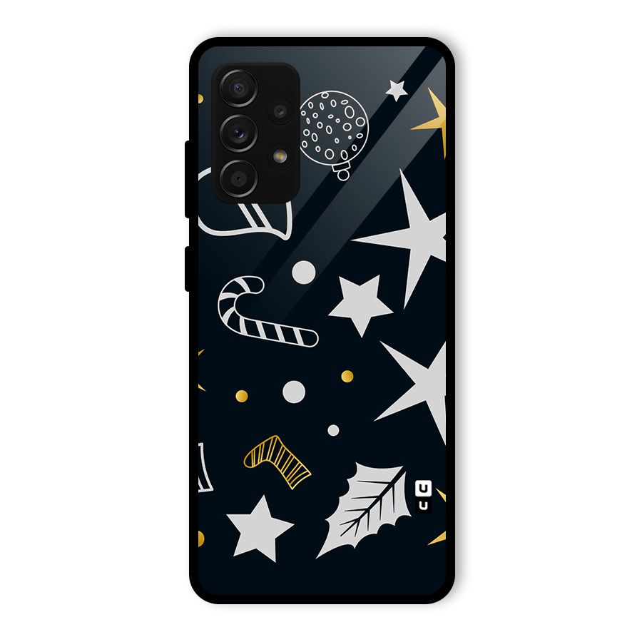 Christmas Special Pattern Glass Back Case for Galaxy A53 5G