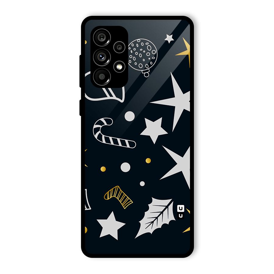 Christmas Special Pattern Glass Back Case for Galaxy A73 5G