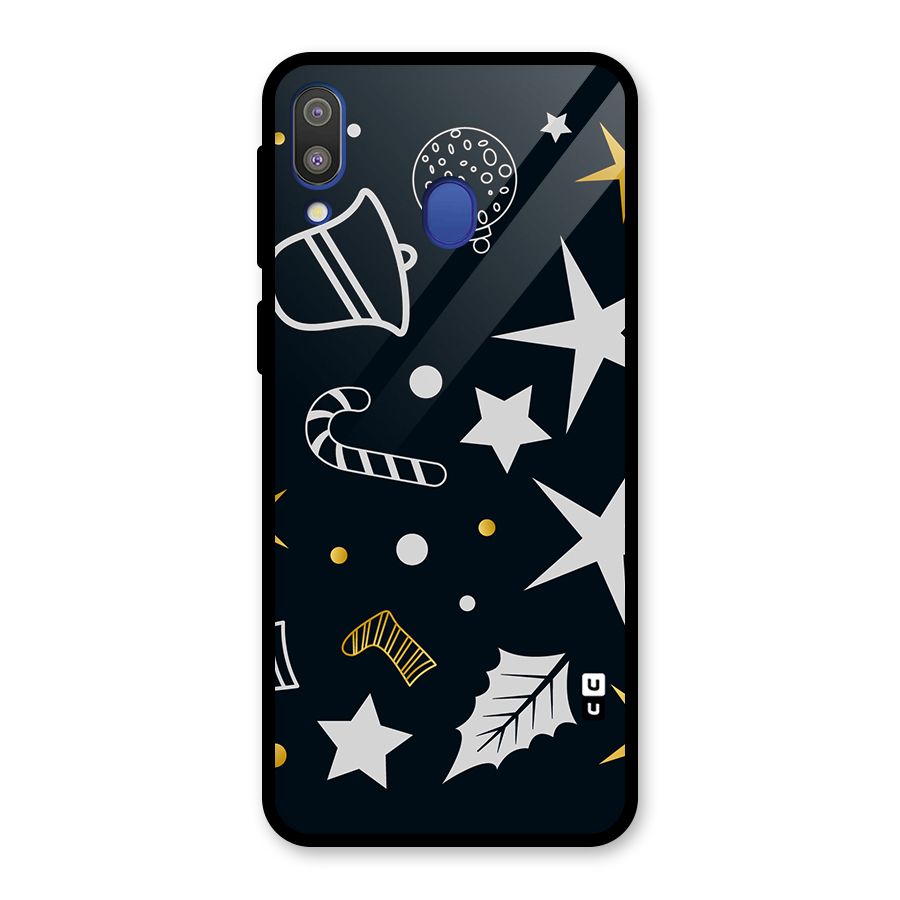 Christmas Special Pattern Glass Back Case for Galaxy M20