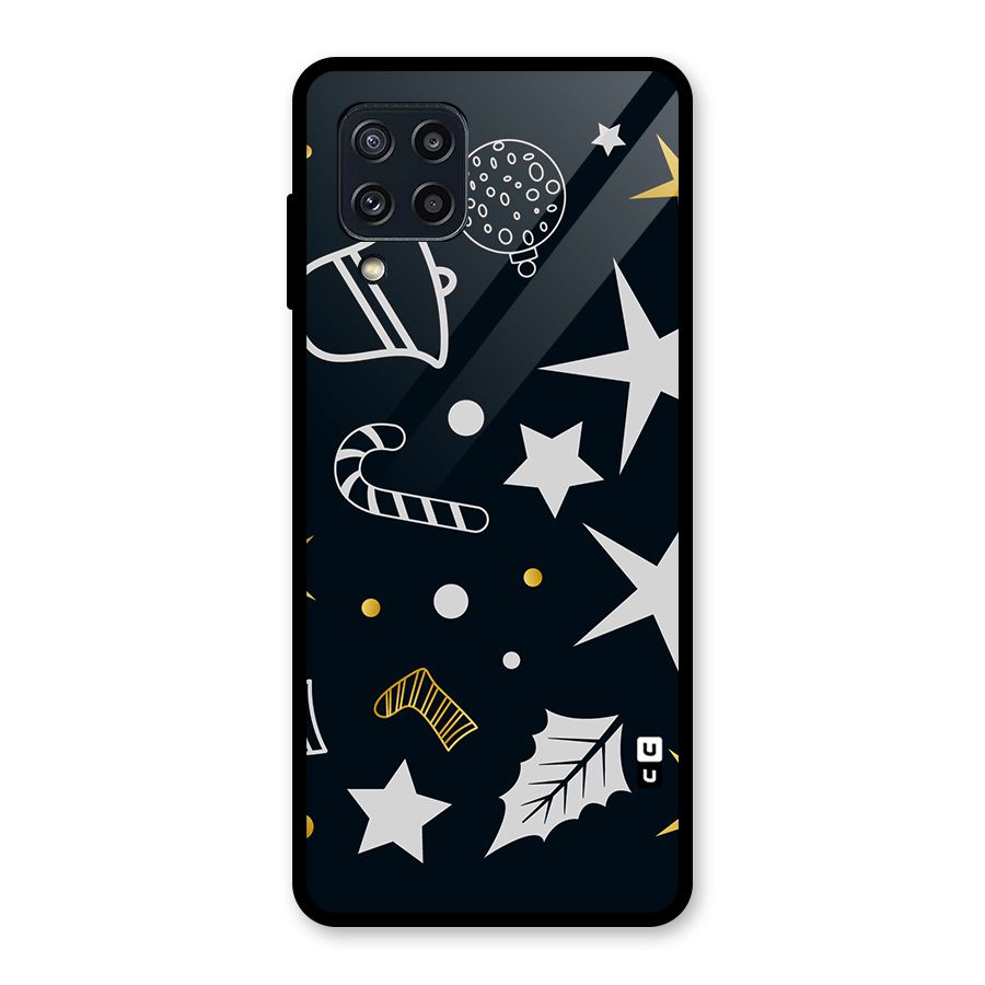 Christmas Special Pattern Glass Back Case for Galaxy M32