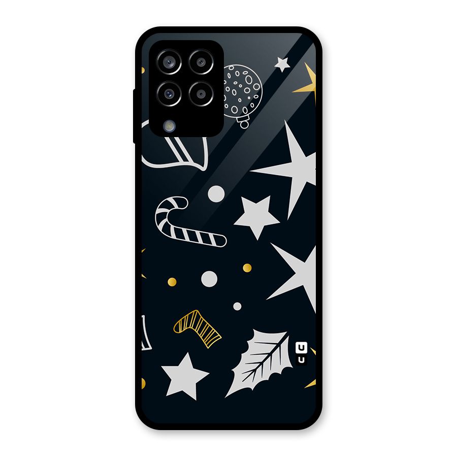 Christmas Special Pattern Glass Back Case for Galaxy M33