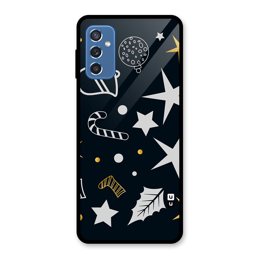 Christmas Special Pattern Glass Back Case for Galaxy M52 5G