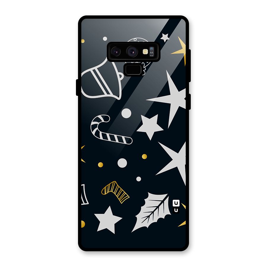 Christmas Special Pattern Glass Back Case for Galaxy Note 9