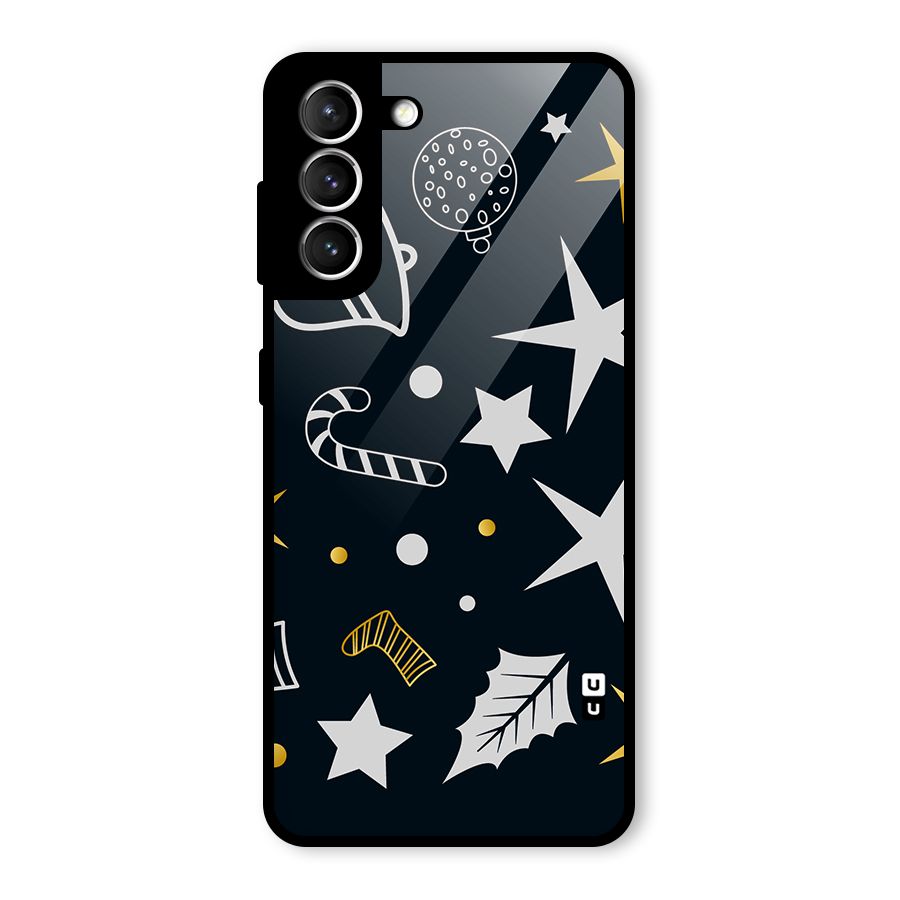 Christmas Special Pattern Glass Back Case for Galaxy S21 5G