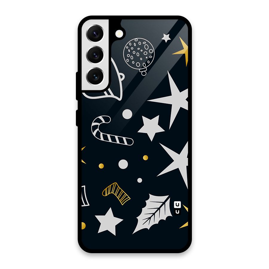 Christmas Special Pattern Glass Back Case for Galaxy S22 Plus 5G
