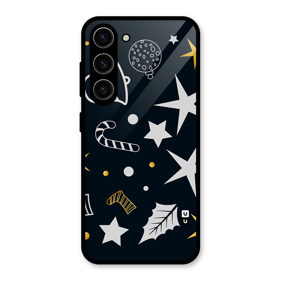 Christmas Special Pattern Glass Back Case for Galaxy S23