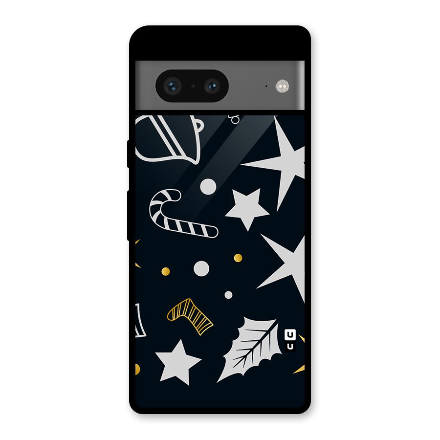 Christmas Special Pattern Glass Back Case for Google Pixel 7