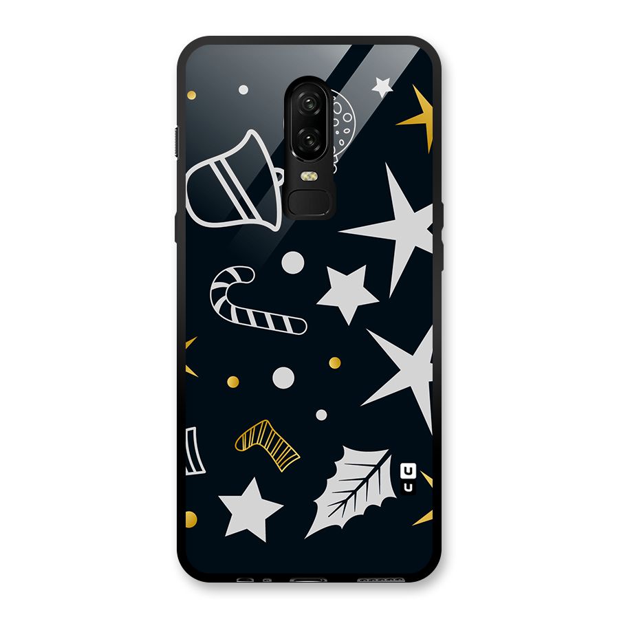 Christmas Special Pattern Glass Back Case for OnePlus 6
