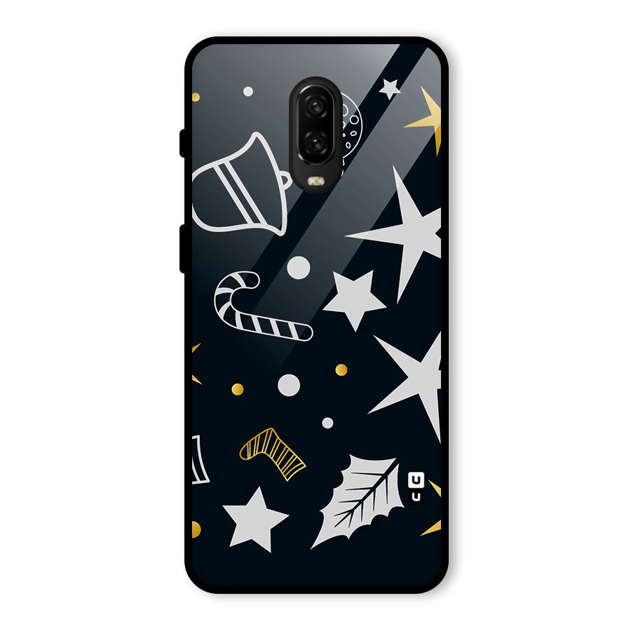 Christmas Special Pattern Glass Back Case for OnePlus 6T