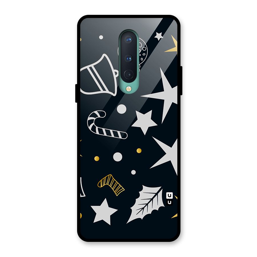 Christmas Special Pattern Glass Back Case for OnePlus 8