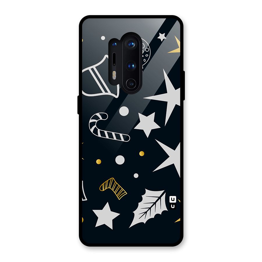 Christmas Special Pattern Glass Back Case for OnePlus 8 Pro