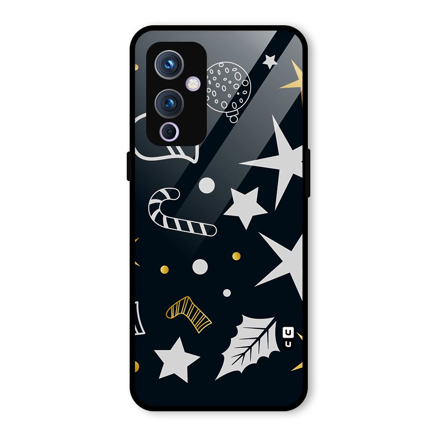 Christmas Special Pattern Glass Back Case for OnePlus 9