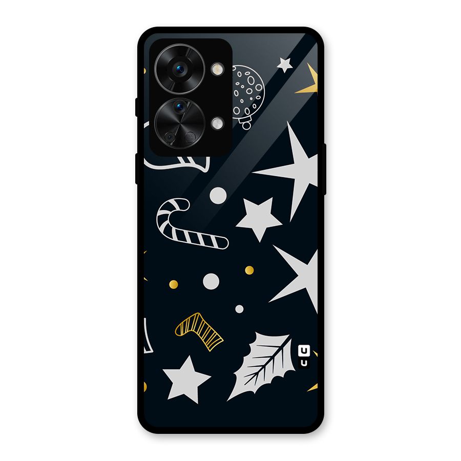 Christmas Special Pattern Glass Back Case for OnePlus Nord 2T