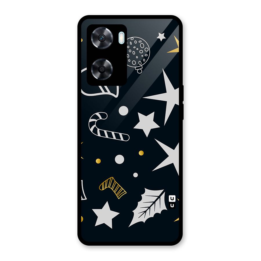 Christmas Special Pattern Glass Back Case for Oppo A77