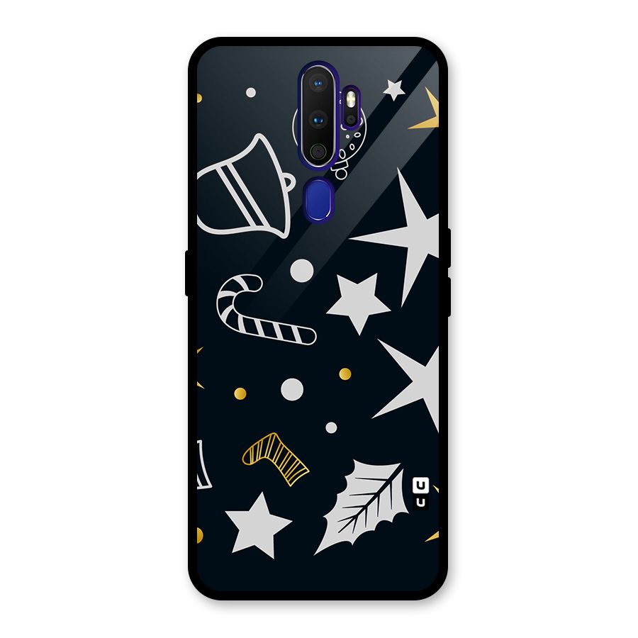 Christmas Special Pattern Glass Back Case for Oppo A9 (2020)