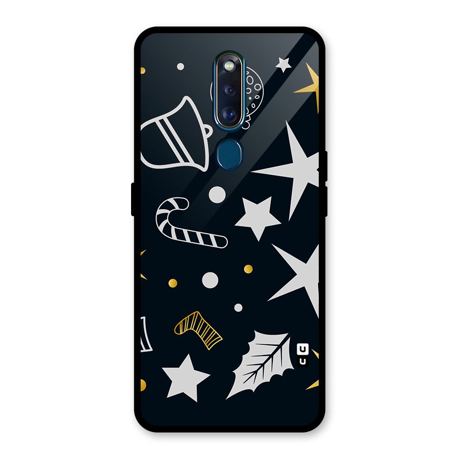 Christmas Special Pattern Glass Back Case for Oppo F11 Pro