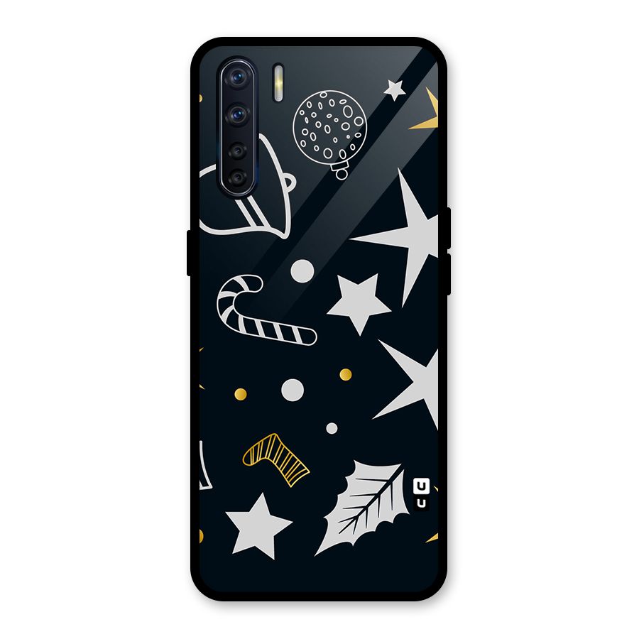 Christmas Special Pattern Glass Back Case for Oppo F15