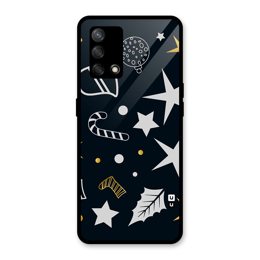 Christmas Special Pattern Glass Back Case for Oppo F19
