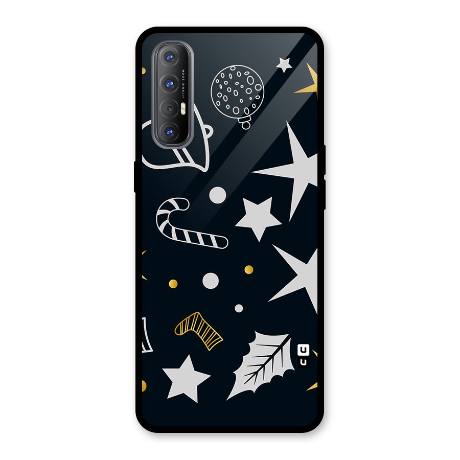 Christmas Special Pattern Glass Back Case for Oppo Reno3 Pro