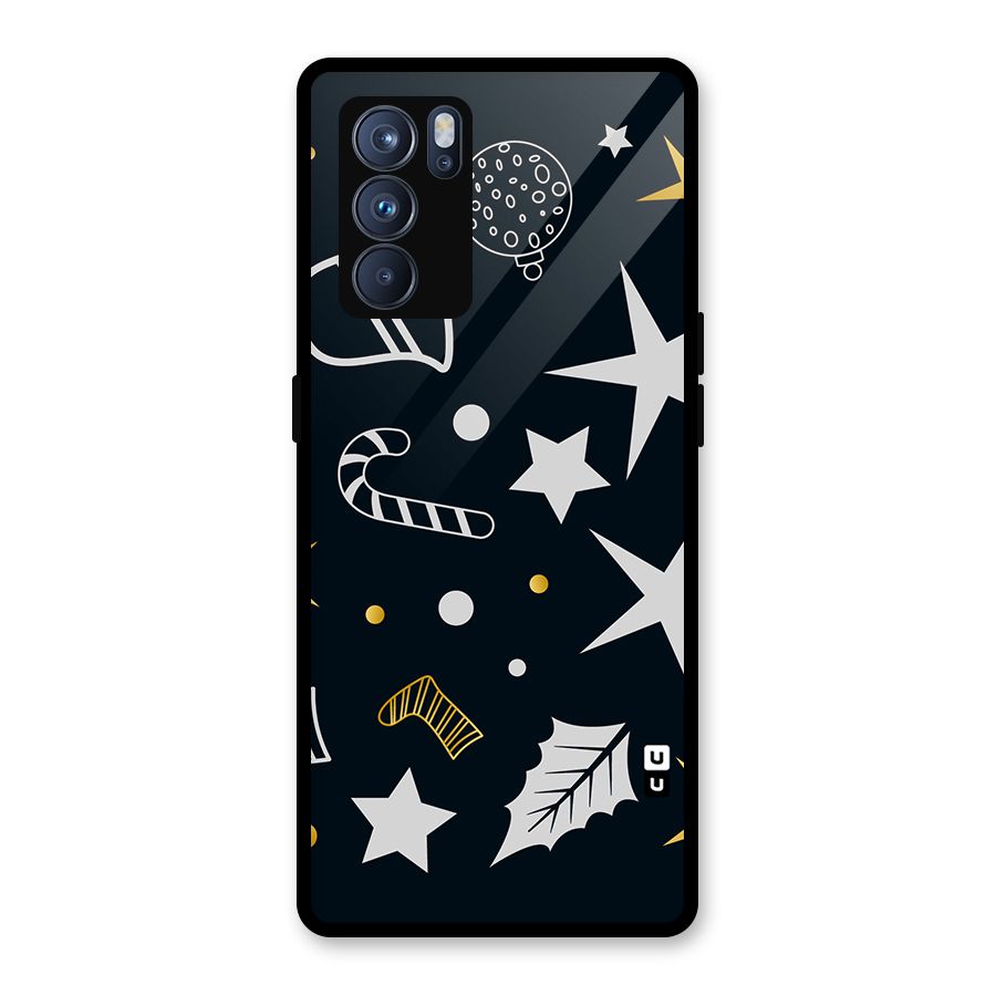 Christmas Special Pattern Glass Back Case for Oppo Reno6 Pro 5G