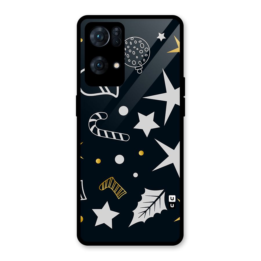 Christmas Special Pattern Glass Back Case for Oppo Reno7 Pro 5G