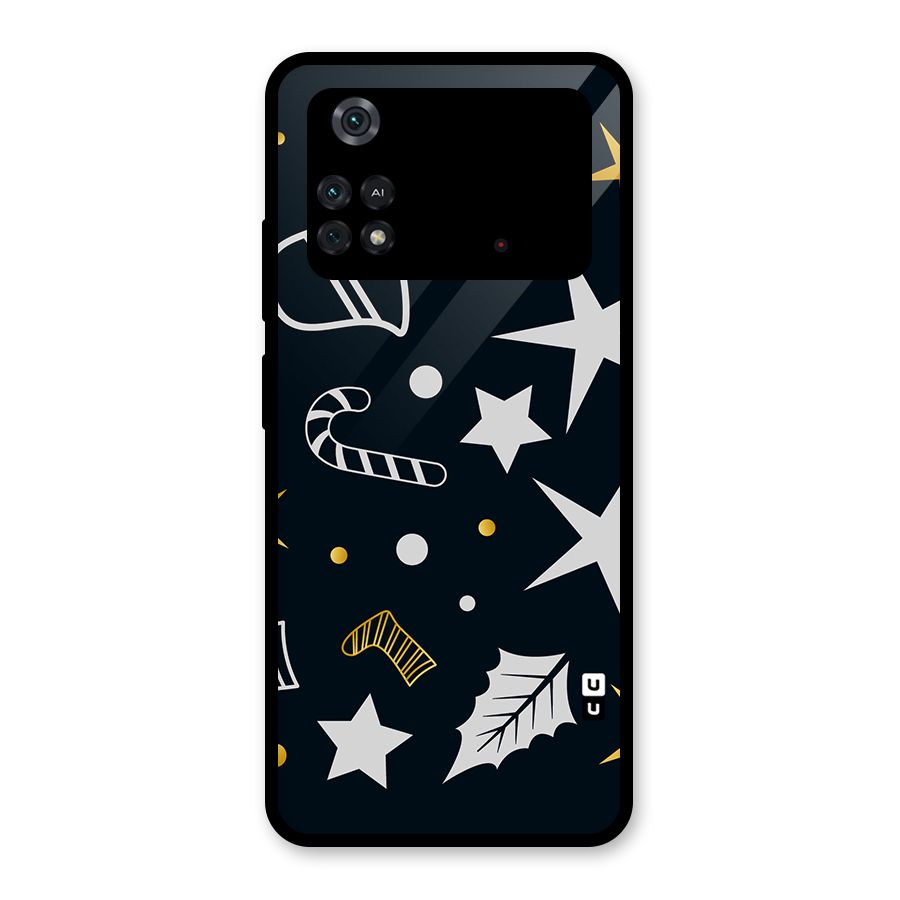 Christmas Special Pattern Glass Back Case for Poco M4 Pro 4G