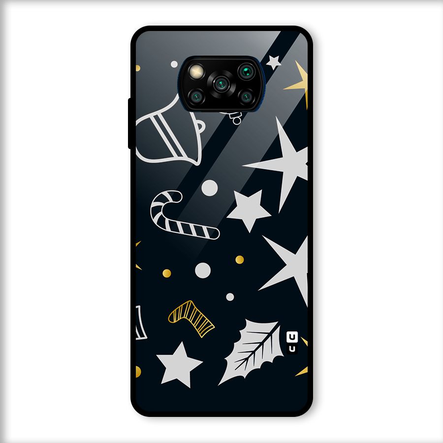 Christmas Special Pattern Glass Back Case for Poco X3