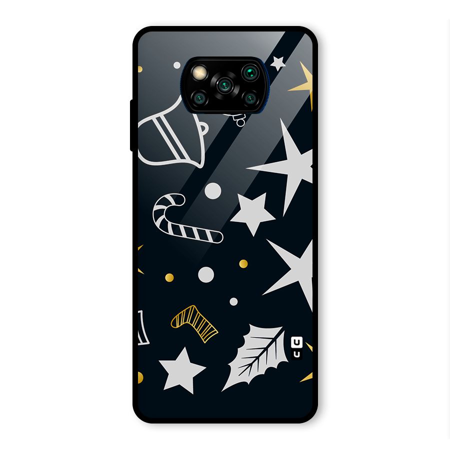 Christmas Special Pattern Glass Back Case for Poco X3 Pro