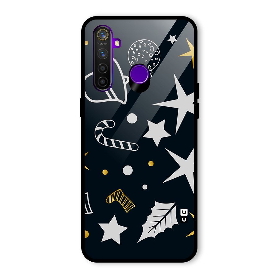 Christmas Special Pattern Glass Back Case for Realme 5 Pro