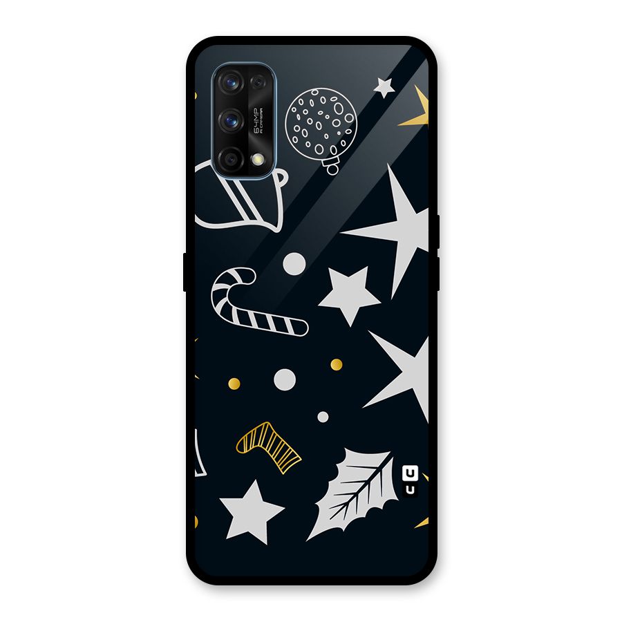Christmas Special Pattern Glass Back Case for Realme 7 Pro