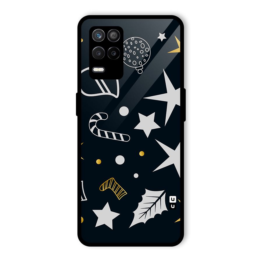 Christmas Special Pattern Glass Back Case for Realme 8 5G
