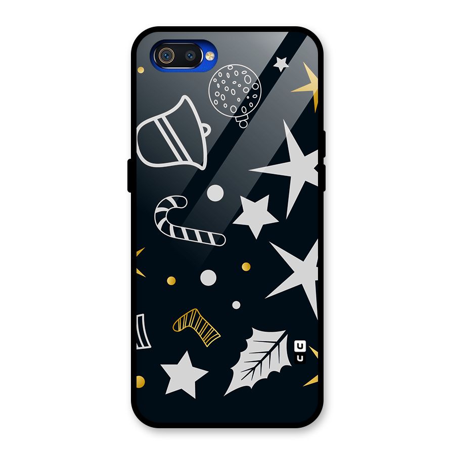 Christmas Special Pattern Glass Back Case for Realme C2