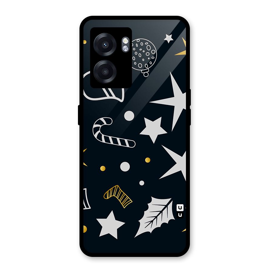 Christmas Special Pattern Glass Back Case for Realme Narzo 50 5G