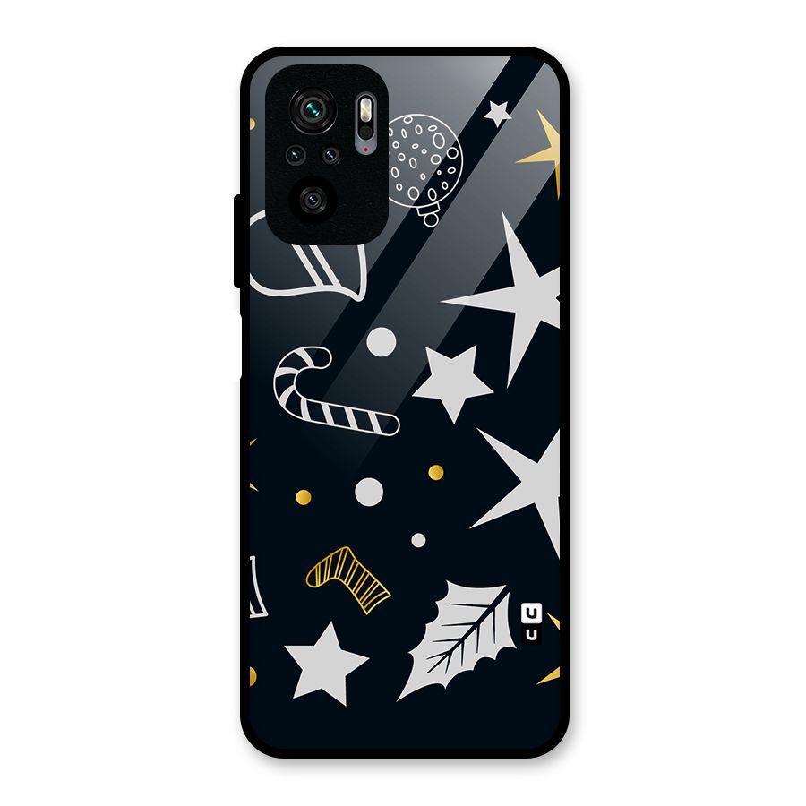 Christmas Special Pattern Glass Back Case for Redmi Note 10S
